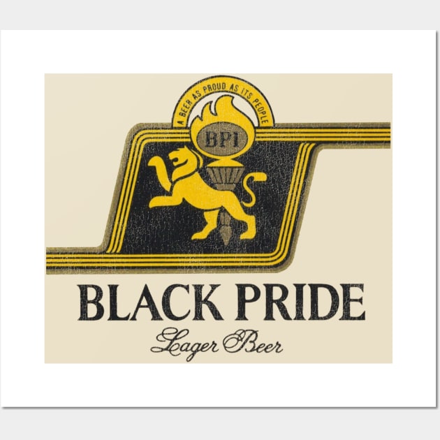 Black Pride Lager Beer Retro Defunct Wisconsin Breweriana Wall Art by darklordpug